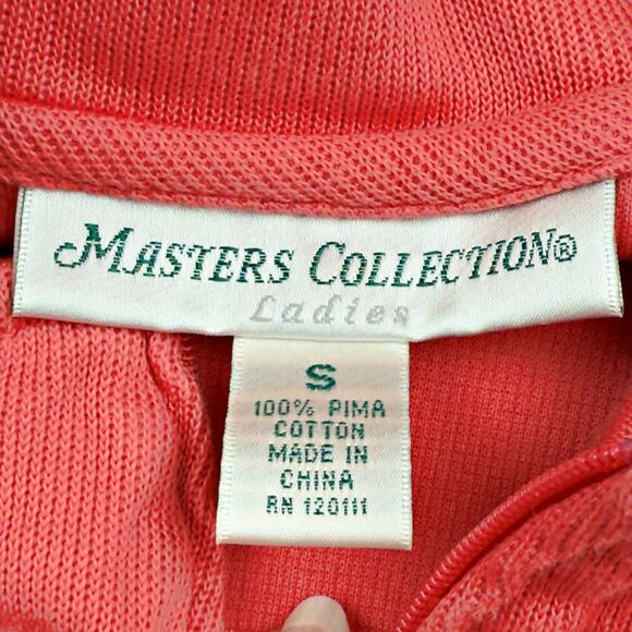Master's Collection Women's SM Full Zip Jacket Pima Cotton Coral Golf Augusta - Picture 4 of 7